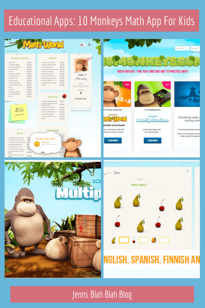 Educational Apps: 10 Monkeys Math App For Kids | Half Baked Media