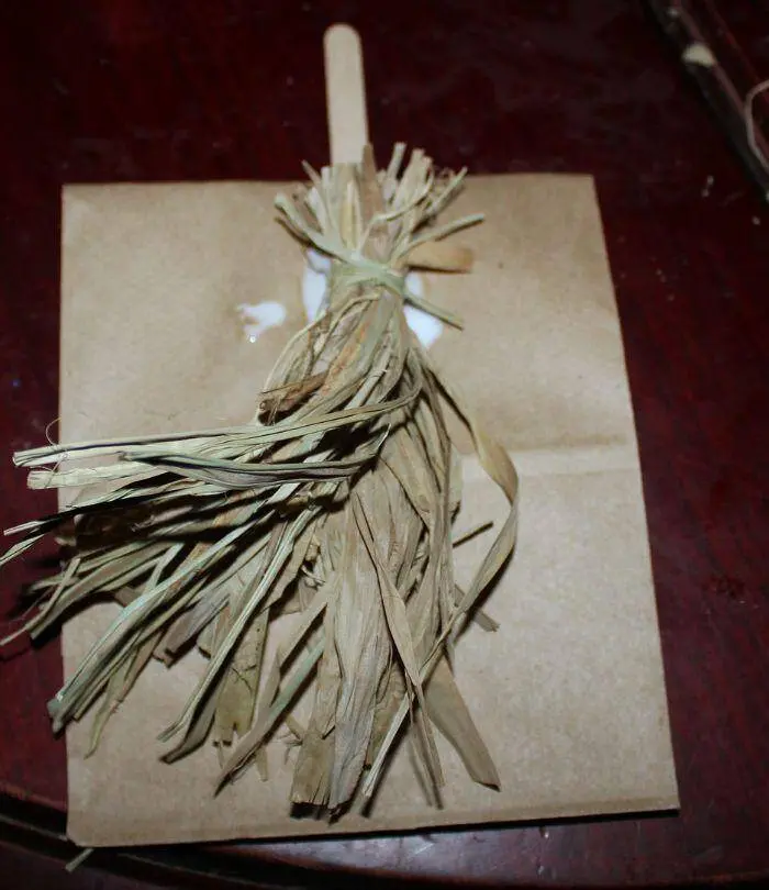 Halloween Broomstick Brown Bag Craft