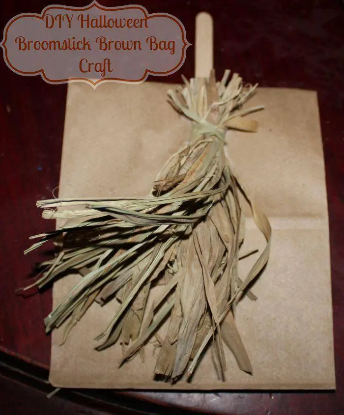 Halloween Broomstick Brown Bag Craft