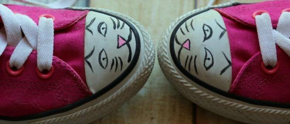 how to make your very own kitty face shoes
