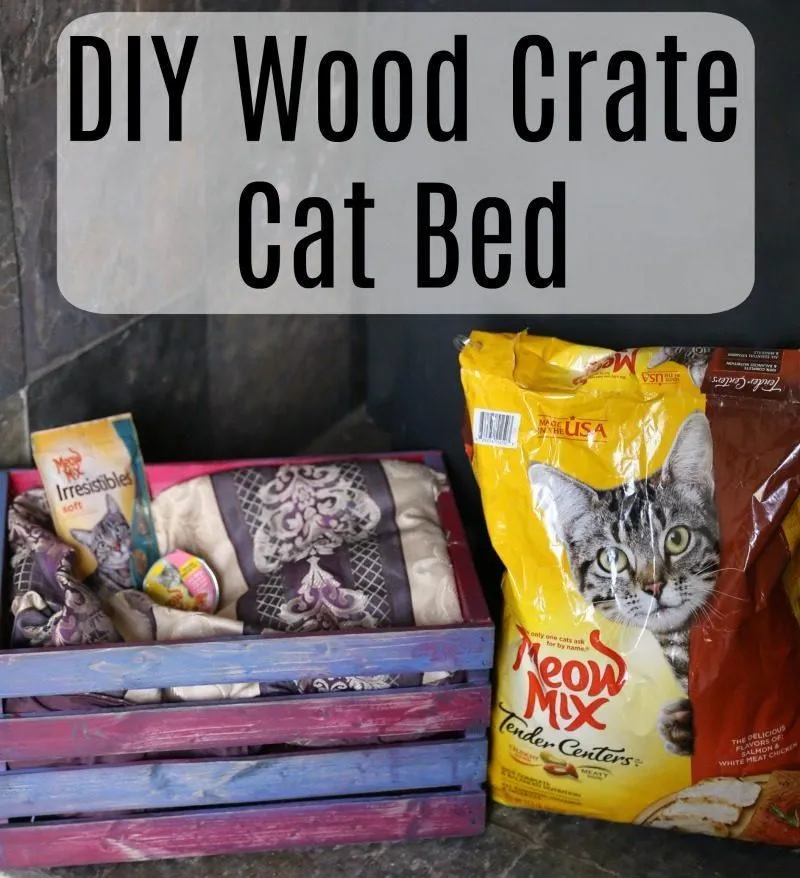 DIY Wood Crate Cat Bed 10 DIY Wood Crate Cat Bed