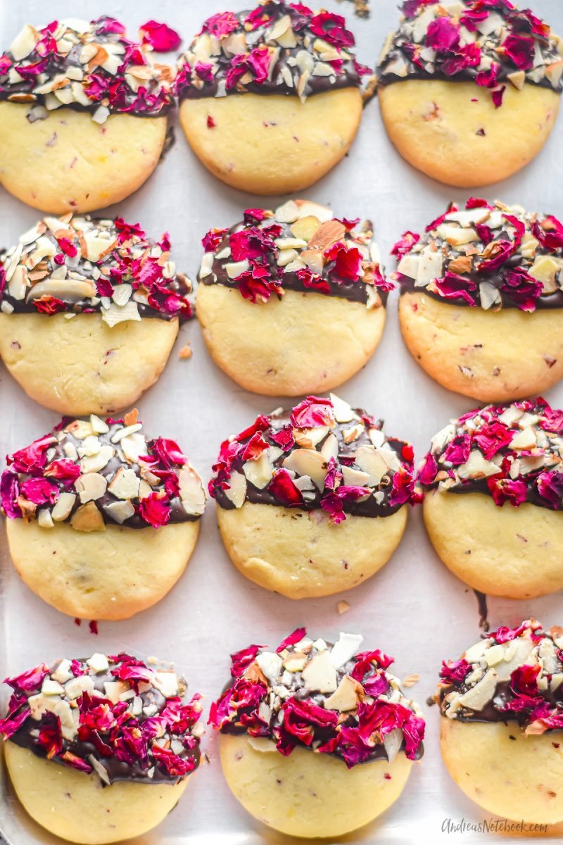 Valentine's Day Cookie Ideas Baked With Love 35 Rose Vanilla Shortbread Cookies
