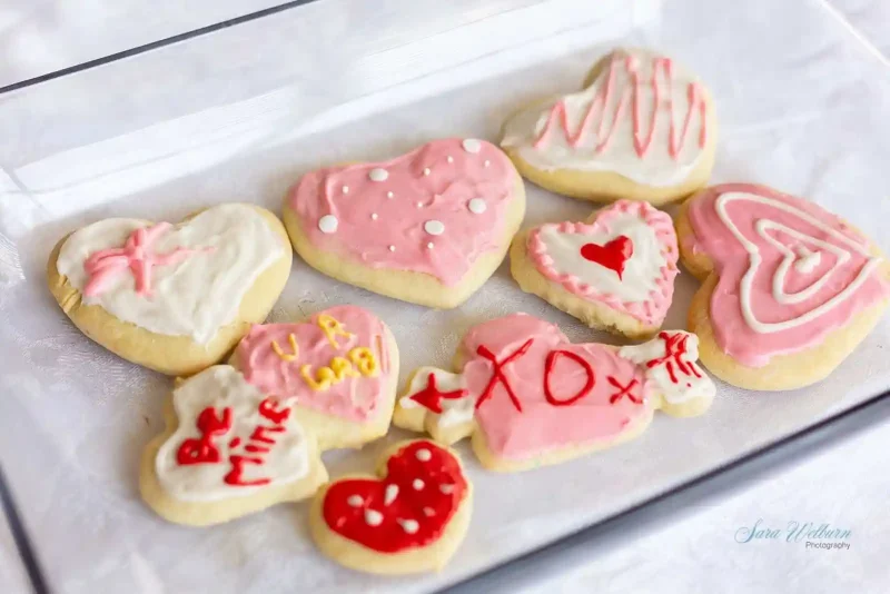 Valentine's Day Cookie Ideas Baked With Love 31 Valentine’s Day Sour Cream Sugar Cookies with Cream Cheese Frosting