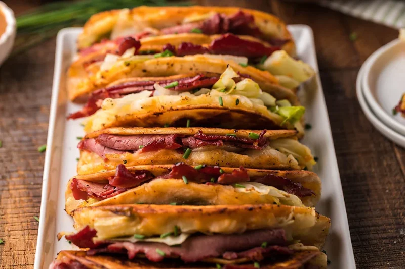 20 Scrumptious St. Patrick's Day Recipes! 26 Irish Tacos with Potatoes, Corned Beef, Cabbage and Onions