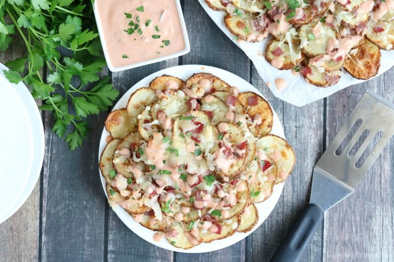 20 Scrumptious St. Patrick's Day Recipes! 19 Reuben Topped Irish Nachos e1705098887579