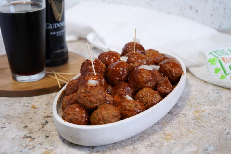 20 Scrumptious St. Patrick's Day Recipes! 16 Slow Cooker Guinness Glazed Meatballs