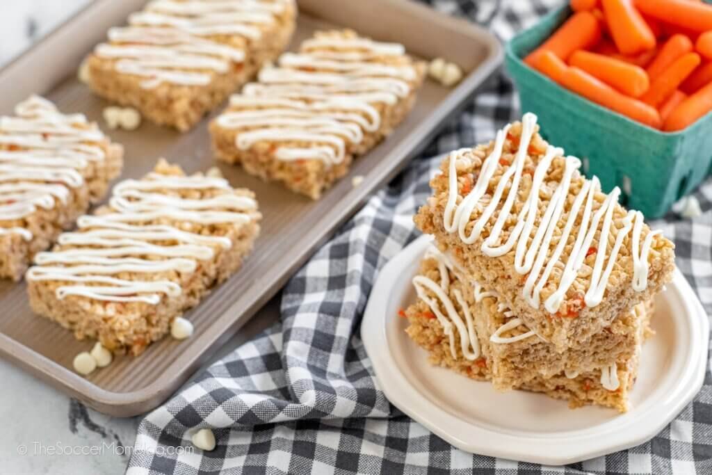 Easter Dessert Recipes and Ideas You Don't Want to Miss 21 Carrot Cake Rice Krispie Treats