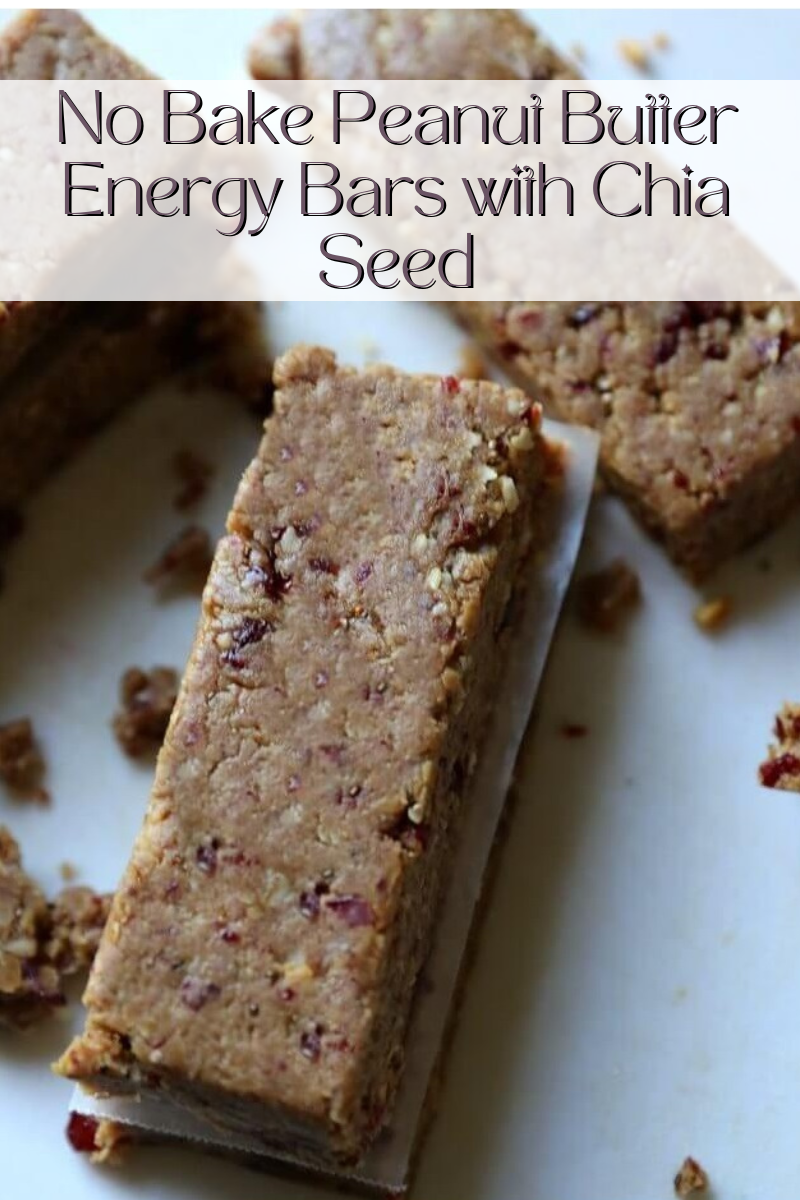 No Bake Peanut Butter Energy Bars with Chia Seed