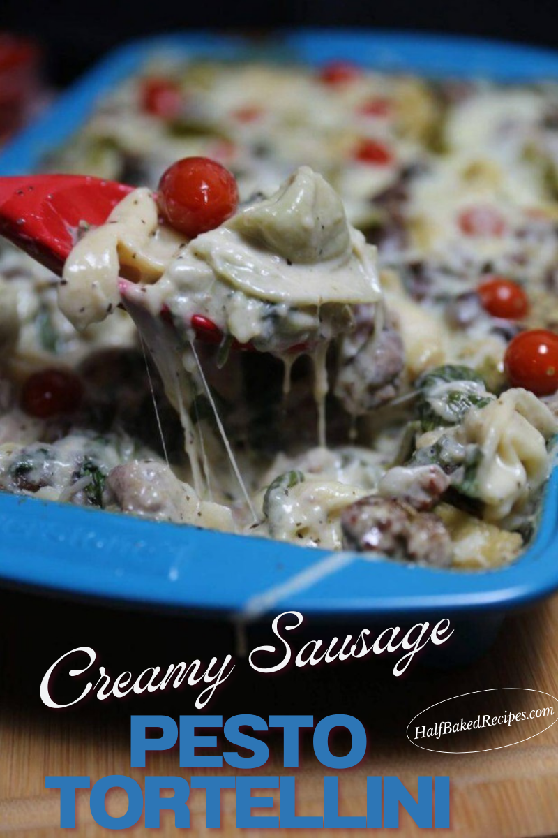 Creamy Sausage Pesto Tortellini