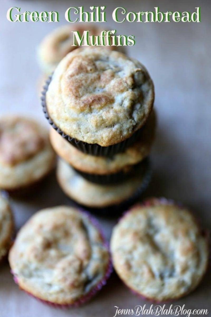 Hatch Green Chili Cornbread Muffins 10 Hatch Green Chili Cornbread Muffins