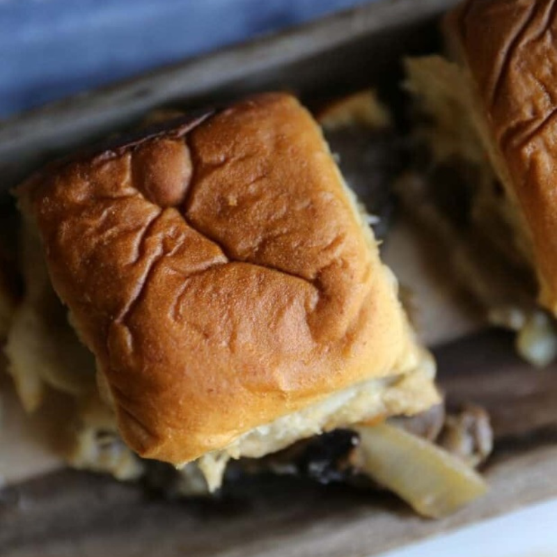 Roast Beef Mushroom & Swiss Sliders