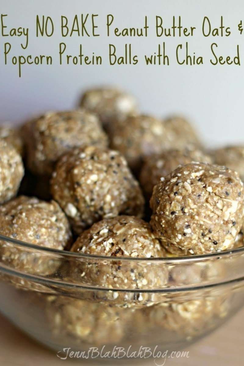 No Bake Peanut Butter Balls with Chia Seed