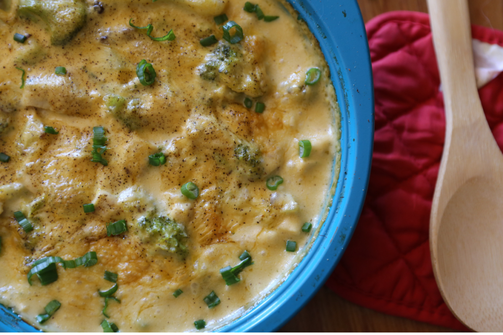 Homemade Chicken Broccoli and Cheese Casserole