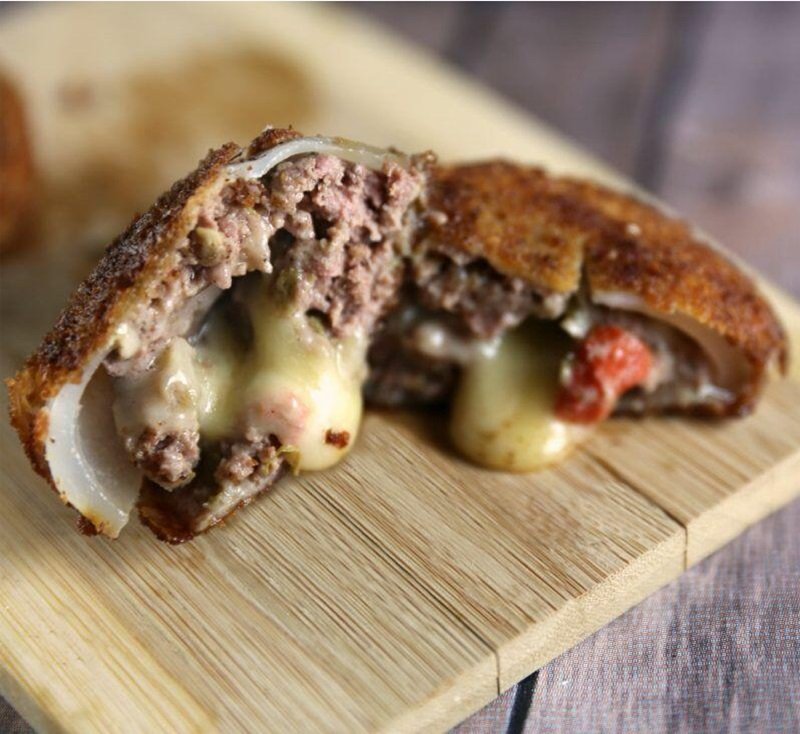 Green Chili Cheeseburger Stuffed Onion Rings 15 Green Chili Cheeseburger Stuffed Onion Rings