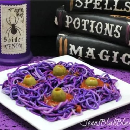 Purple Spaghetti a Spooktacular Dish 13 Purple Monster Spaghetti Halloween Recipe