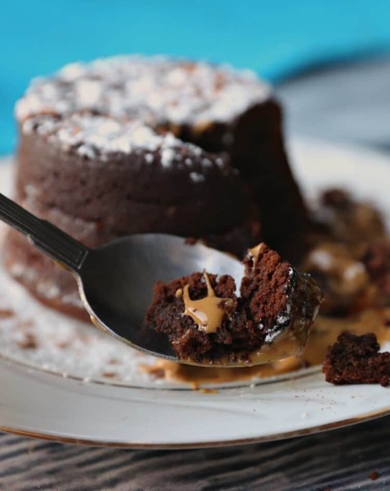cake on spoon