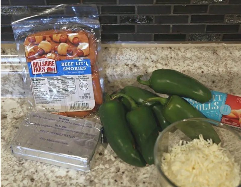Super Duper Halloween Mummy Jalapeno Poppers with Lit'l Smokies 11 Halloween Mummy Jalapeno Poppers