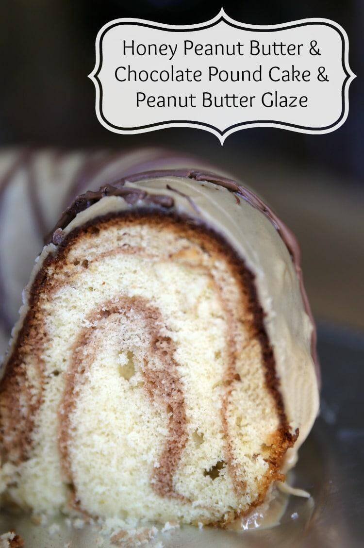 Honey Peanut Butter Chocolate Pound Cake & Peanut Butter Glaze