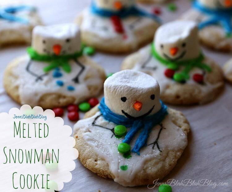 Melting Snowman Chewy Sugar Christmas Cookie 18 Melting Snowman Chewy Sugar Christmas Cookie
