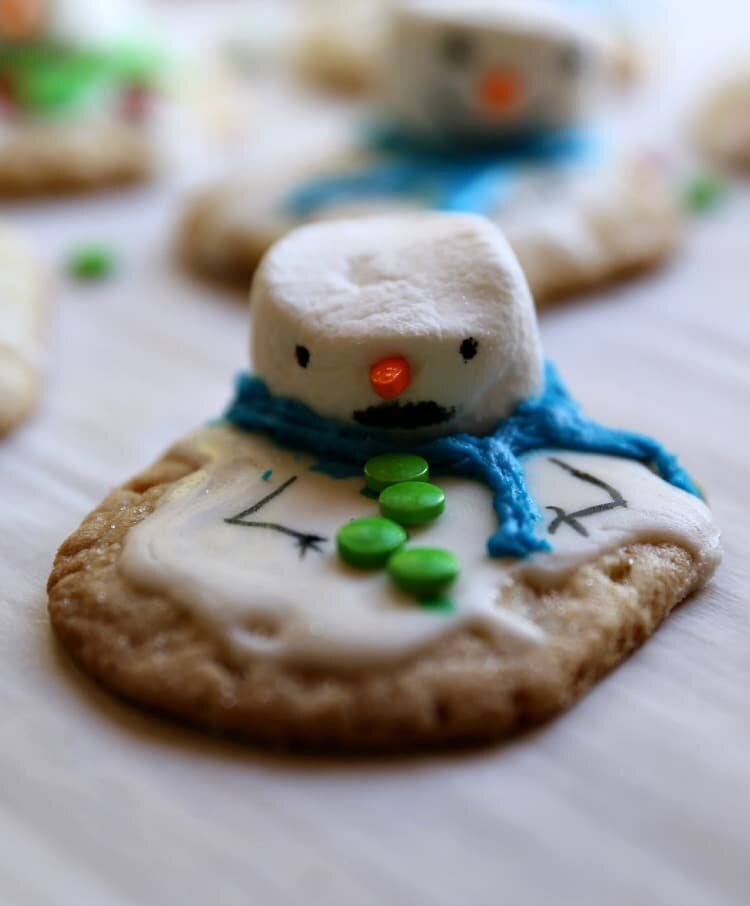 Melting Snowman Chewy Sugar Christmas Cookie 14 Melting Snowman Chewy Sugar Christmas Cookie