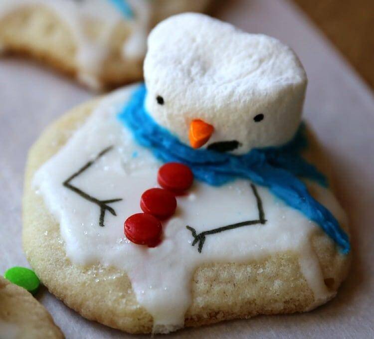 Melting Snowman Chewy Sugar Christmas Cookie 16 Melting Snowman Chewy Sugar Christmas Cookie