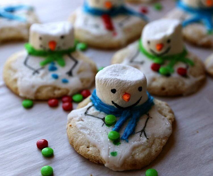 Melting Snowman Chewy Sugar Christmas Cookie 17 Melting Snowman Chewy Sugar Christmas Cookie