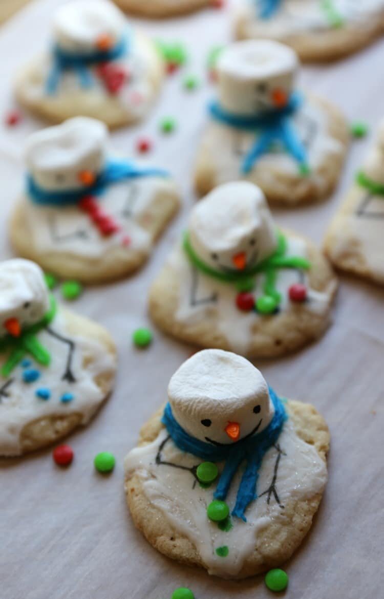 Melting Snowman Chewy Sugar Christmas Cookie 21 Melting Snowman Chewy Sugar Christmas Cookie