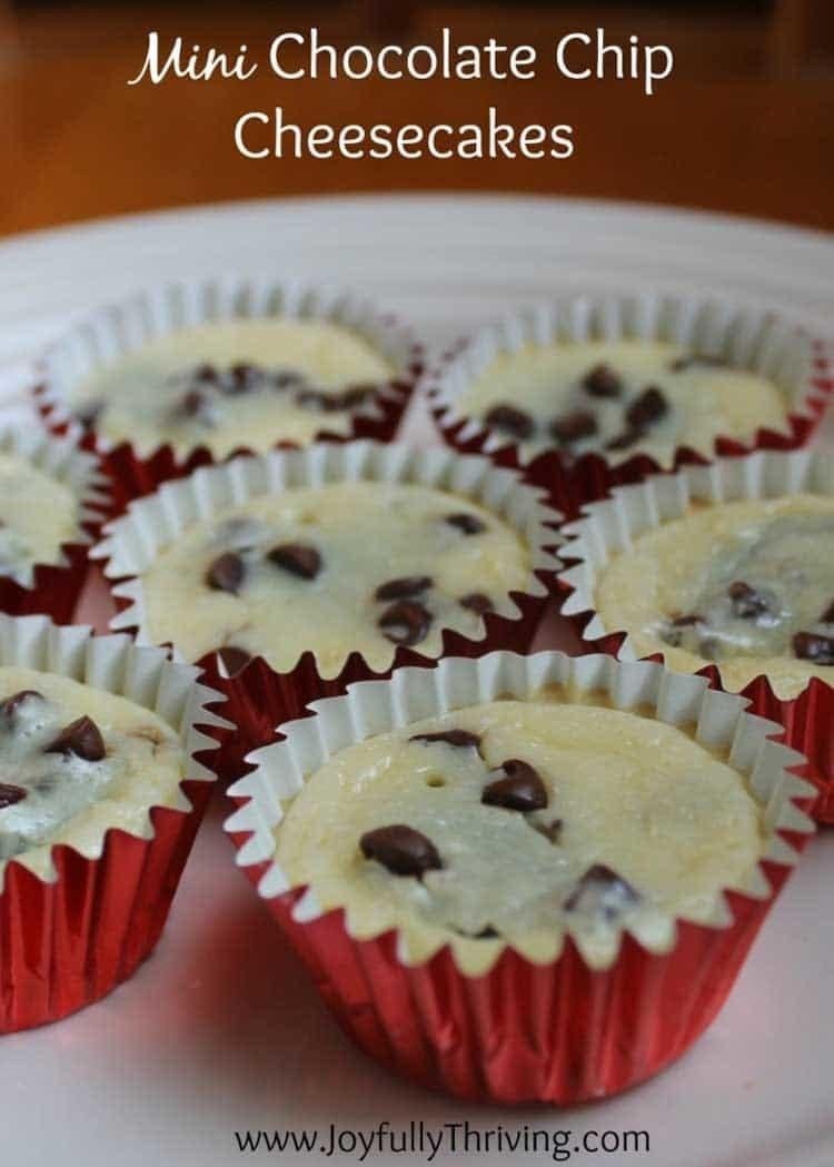 15 Delicious Desserts Round Up 23 Mini Chocolate Chip Cheesecakes