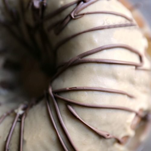 Honey Peanut Butter Chocolate Pound Cake & Peanut Butter Glaze