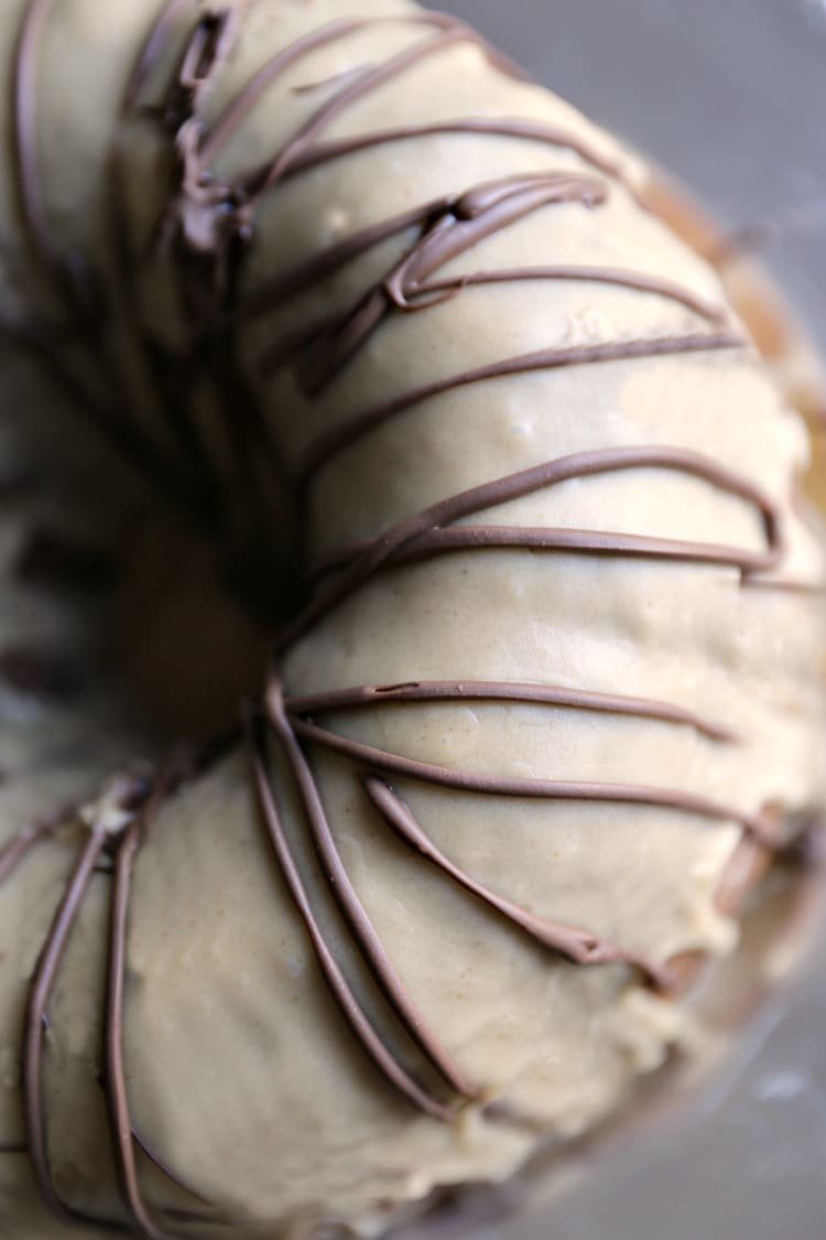 Honey Peanut Butter Chocolate Pound Cake & Peanut Butter Glaze
