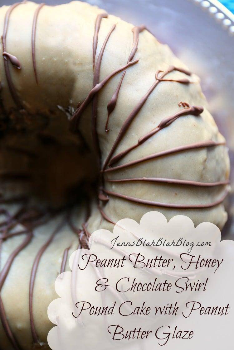 Honey Peanut Butter Chocolate Pound Cake & Peanut Butter Glaze