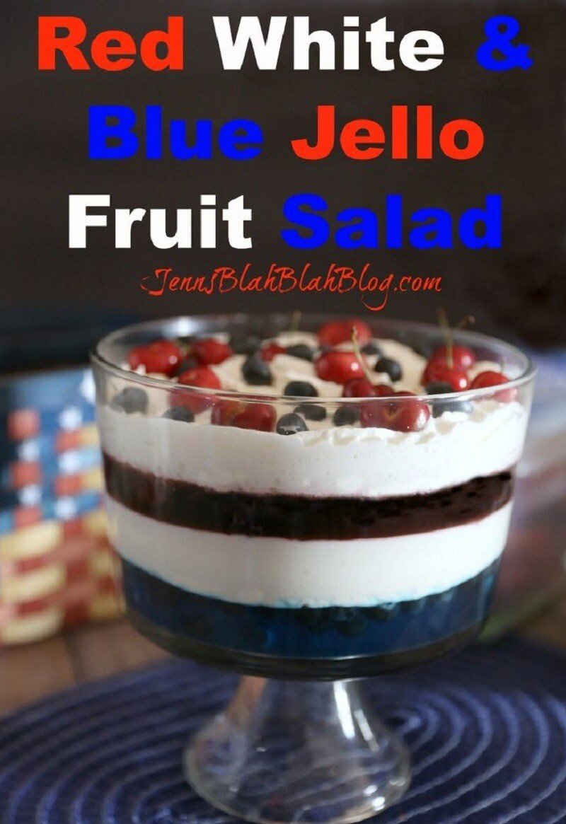 Red White & Blue Jello Fruit Salad 10 red white and blue fruit salad