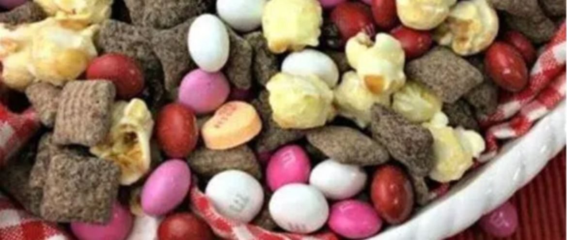 Valentine's Day Cherry Muddy Buddy Mix