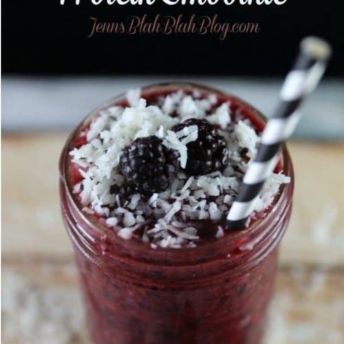 Berry Coconut Protein Smoothie with Chia Seed 14 Berry Coconut Protein Smoothie with Chia Seed
