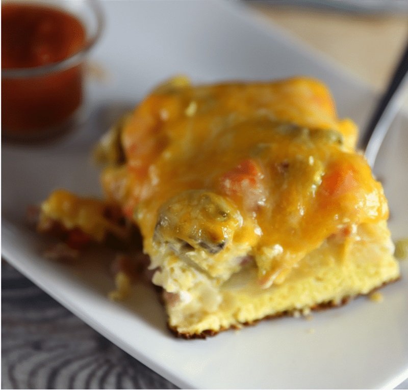 Turkey Ham Green Chili Breakfast Omelet Bake 14 New Mexico Turkey Ham & Green Chili Breakfast Omelette Bake