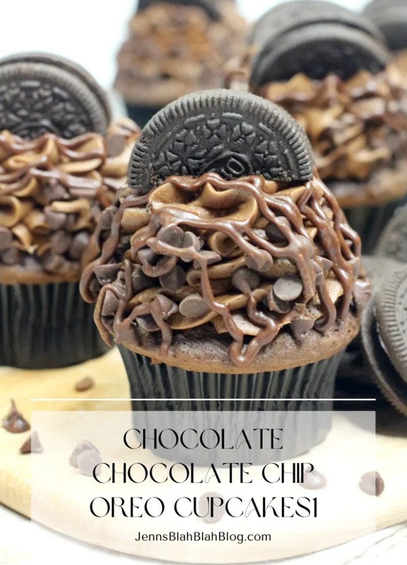 Chocolate Chip Oreo Cupcakes 10 Chocolate Chocolate Chip Oreo Cupcakes