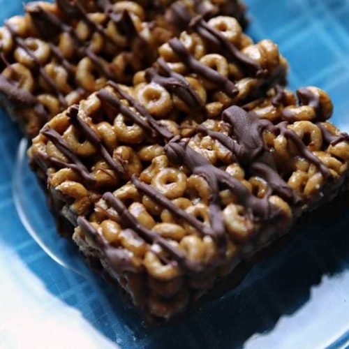 Peanut Butter Honey Cereal Bars with Dark Chocolate 17 Peanut Butter Honey Cereal Bars with Dark Chocolate