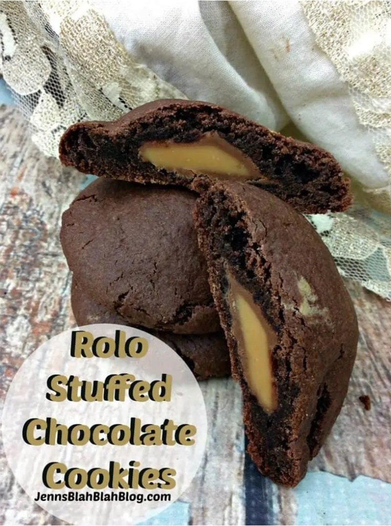 Rolo Stuffed Chocolate Cookies Recipe 10 Rolo Stuffed Chocolate Cookies Recipe