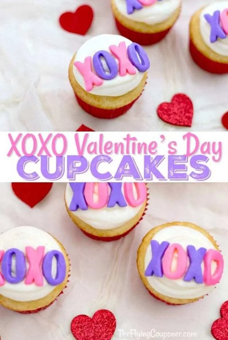 XoXo Valentine's Day Cupcakes