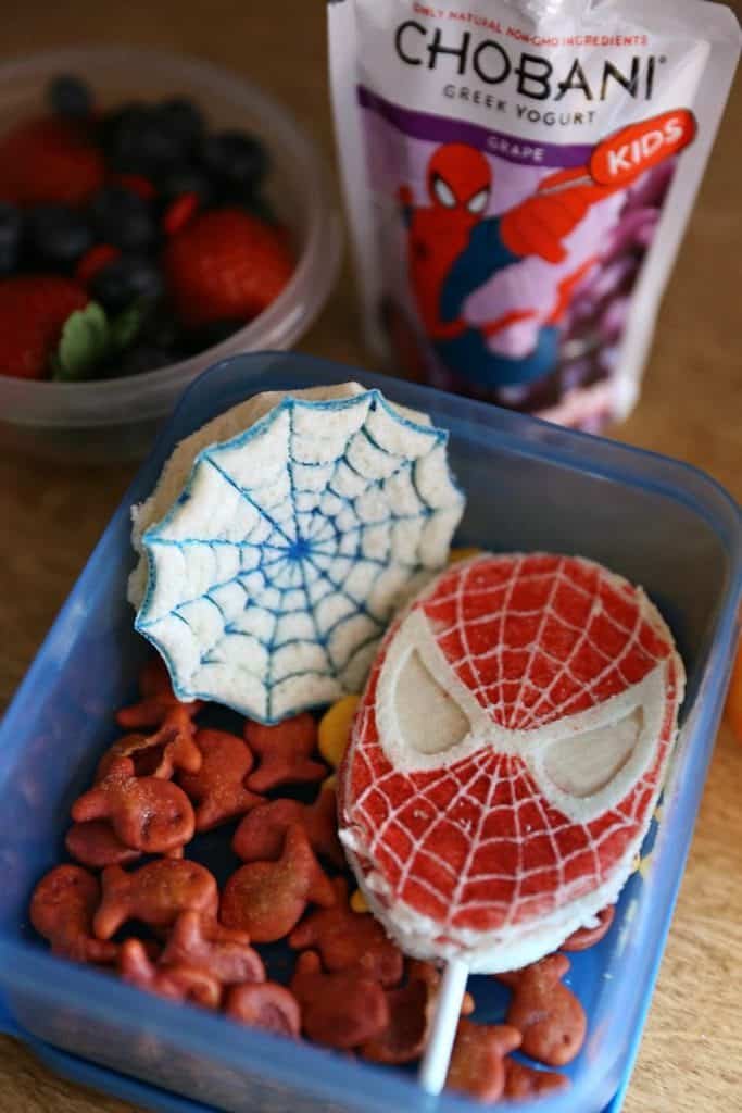 4 Fun Ways My Kids Are Eating Chobani Kids Greek Yogurt 12 spider man sandwiches
