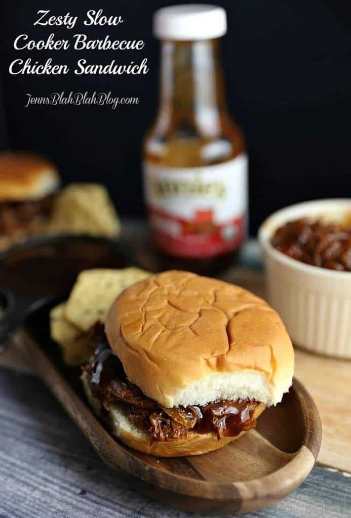 bbq sandwich bottle of Annies BBQ Sauce background 