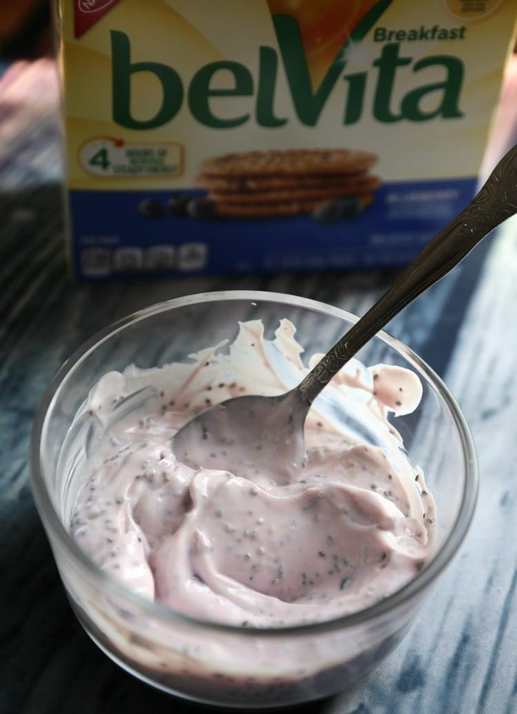 Blueberry Cranberry Yogurt Parfait with Chia Seed