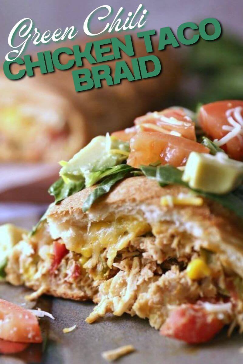 Easy Green Chili Chicken Taco Braid 10 Green Chili Chicken Taco Braid