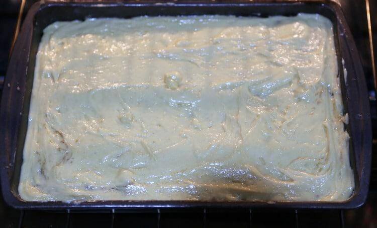 How To Make a Delicious Honey Bun Cake 13 Honey Bun Cake going into oven