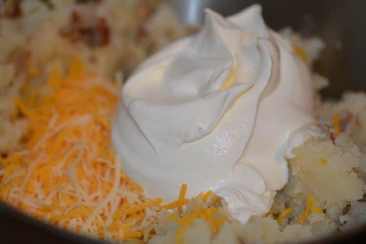 Twice Baked Potato Salad Recipe 16 sour cream cheese and mashed potatoes