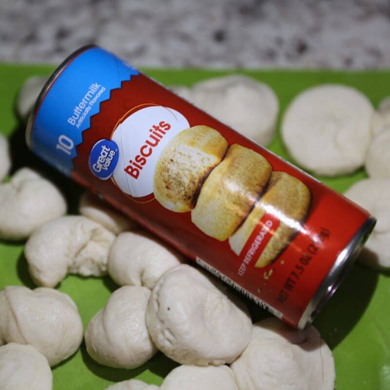 Delish Chicken and Dumplings Recipe 16 biscuits cut and rolled