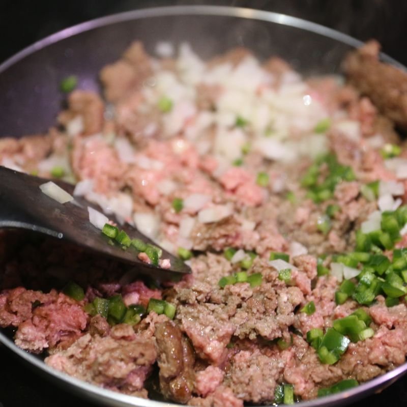 Beef Taco Lettuce Wraps 12 browning hamburger meat