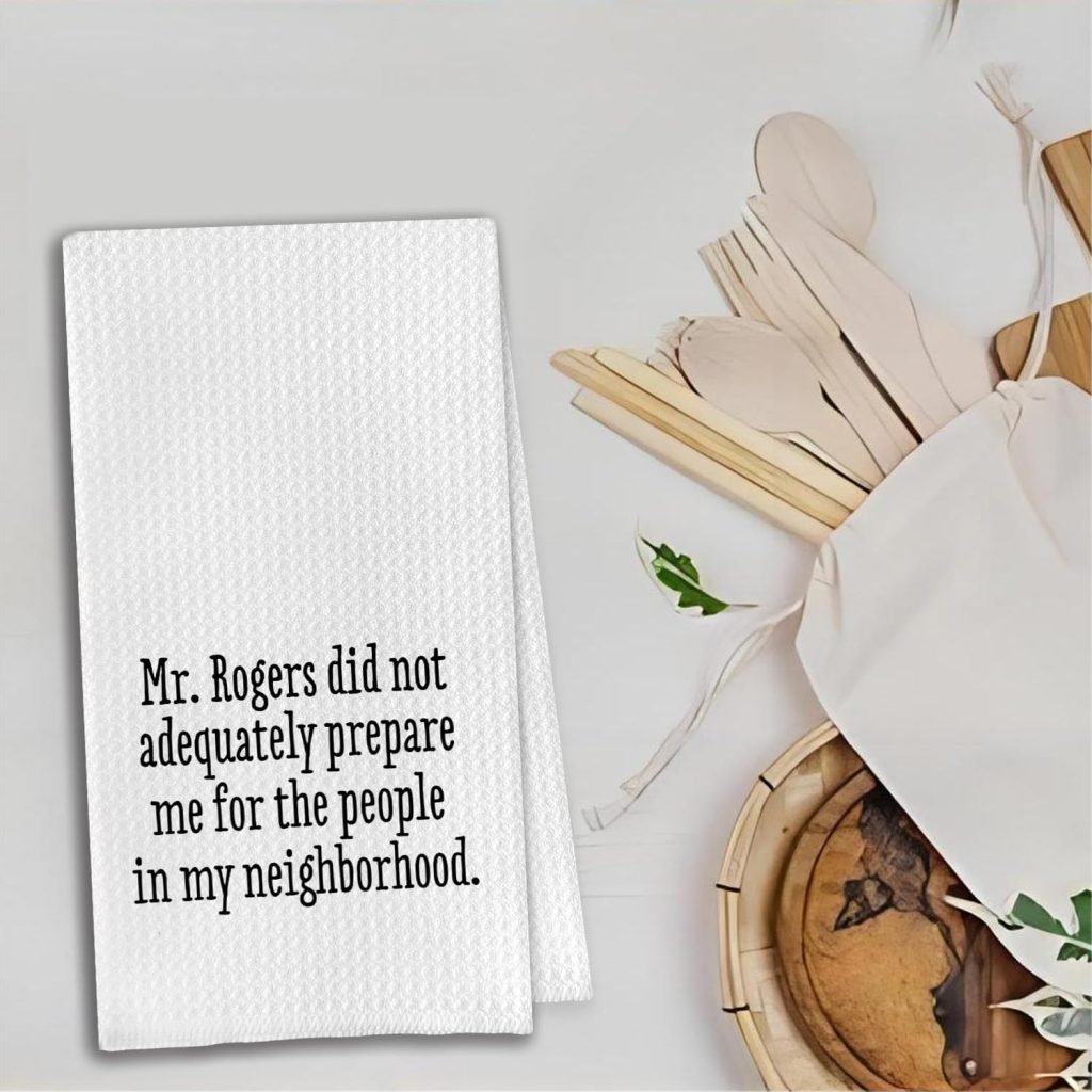 Gift Ideas For Neighbors 15 mr rogers funny dish towel