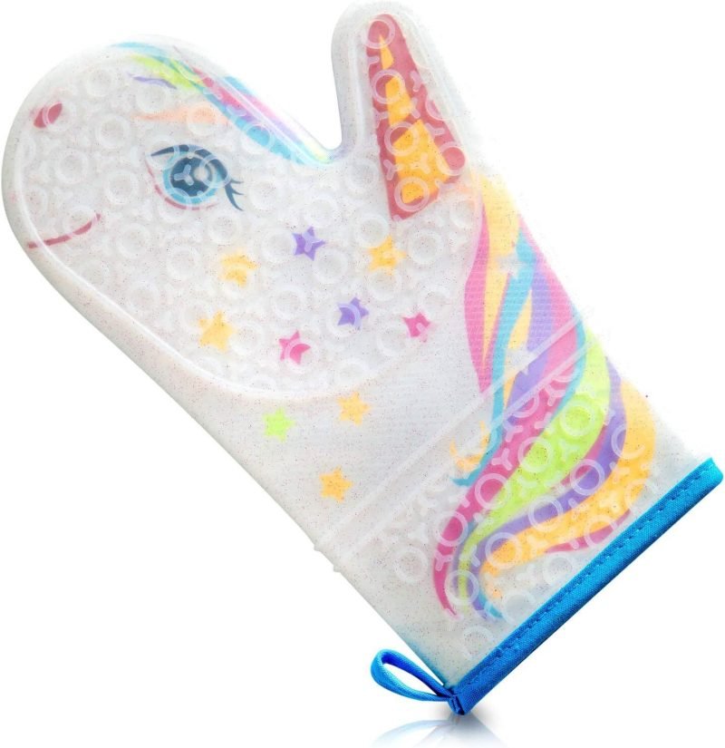 Awesome Gift Ideas for Foodies 22 Glitter Magic Unicorn Silicone Oven Mitts