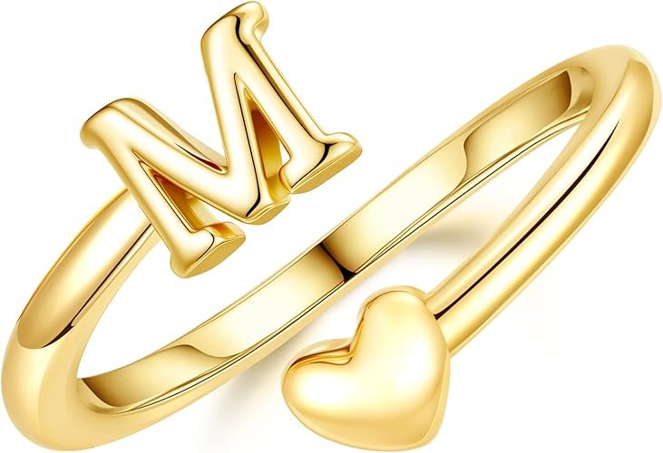 Stocking Stuffers for Teen Girls 28 MOOHAM Initial Rings